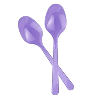 Lilac Plastic Spoons - 1