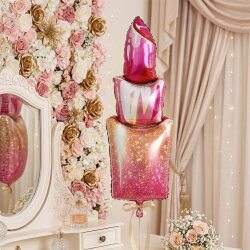 Lipstick Foil Balloon - Makeup Theme Party Decorations - Kikajoy