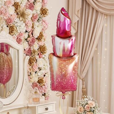 Lipstick Foil Balloon - Makeup Theme Party Decorations - 1