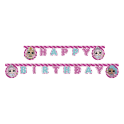 Lol Glitterati Happy Birthday Letter Banner - Thumbnail