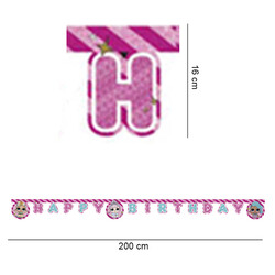 Lol Glitterati Happy Birthday Letter Banner - Thumbnail
