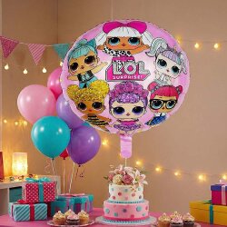 LOL Surprise Character Round Foil Balloon - 1