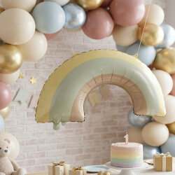 Macaron Color Rainbow Shape Foil Balloon - 1