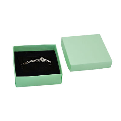 Macaron Green Cotton-Filled Bracelet Box - 1