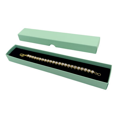 Macaron Green Cotton-Filled Chain Bracelet Box - 1