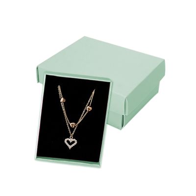 Macaron Green Cotton-Filled Necklace Box - 1