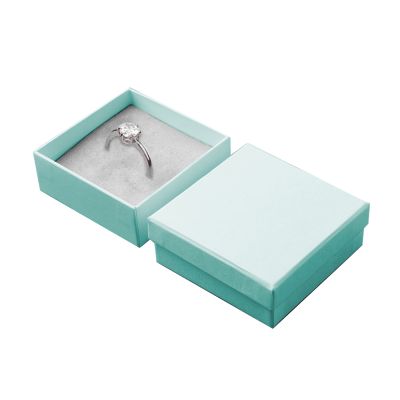 Macaron Green Cotton-Filled Ring Box - 1