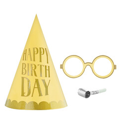 Kikajoy - Makaron Renkler Happy Birthday Kotyon Set 