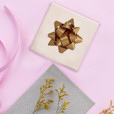 Matte Metallic Gold Gift Bows - No:2 - 1