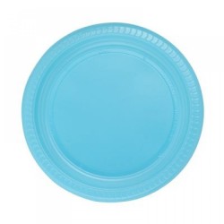 Kikajoy - Mavi Plastik Tabak 22 cm