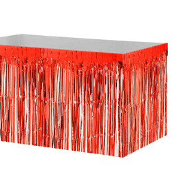 Uzay Süs Ürünleri - Metalize Kırmızı Masa Eteği 75x360cm