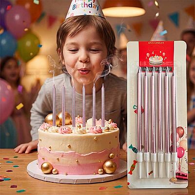 Metallic Bronze Birthday Candles - 1