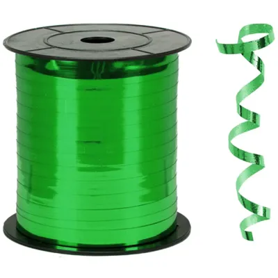 Metallic Dark Green Curling Ribbon - 1