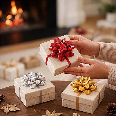 Metallic Mixed Color Gift Bows - No:5 - 1