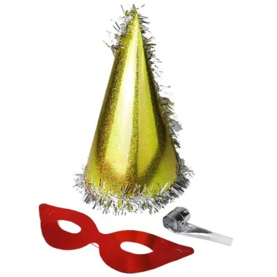 Metallic Party Hat, Glasses and Blowout Set - 2