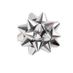 Metallic Silver Gift Bows - No:2 - 2