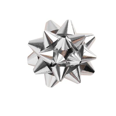 Metallic Silver Gift Bows - No:2 - 2