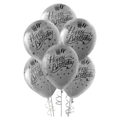 Metallic Black Confetti İyi ki Dogdun Balloons 12