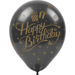 Metallic Gold Confetti Happy Birthday Balloons 12