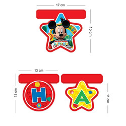 Mickey Playful Happy Birthday Letter Banner - Thumbnail