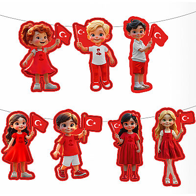 Bayrak Tutan Çocuklar - Milli Bayramlar Banner - 2