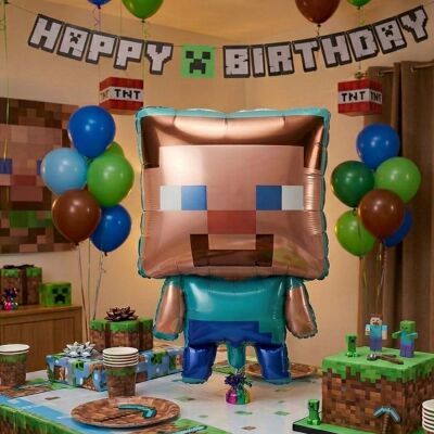 Minecraft Steve Şekilli Folyo Balon - 1