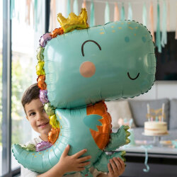 Mint Green Dinosaur with Gold Crown - 1