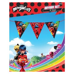 Miraculous Super Heroez Triangle Flag Banner - Thumbnail