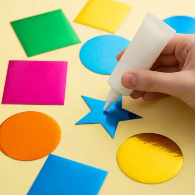 Mixed Color Metallic Construction Paper - 1