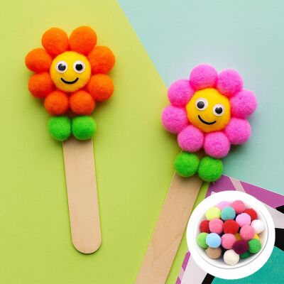Multi Color Pompoms - 1