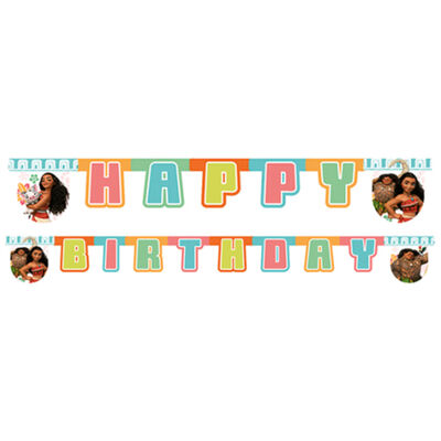 Moana Happy Birthday Letter Banner