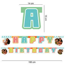Moana Happy Birthday Letter Banner - Thumbnail