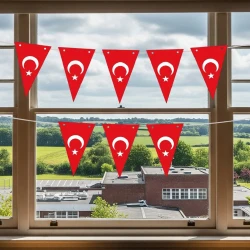 Moon Star Triangle Flag Banner - 1