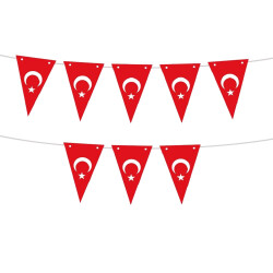 Moon Star Triangle Flag Banner - 2