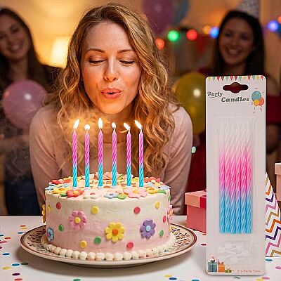 Multi Color Party Candles - No:3 - 1