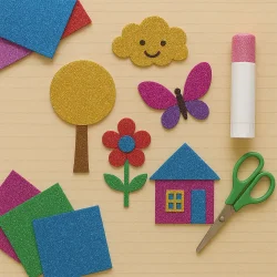 Multi Color Glitter EVA Craft Foam Sheet - 1