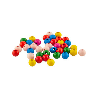 Multi Color Round Wooden Beads - 2