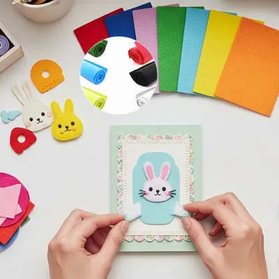 Multi-Colored Felt Roll for Crafts - 1