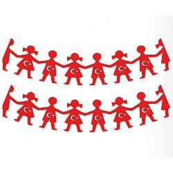 National Holidays Classroom Banner - Hand in Hand Kids Silhouette - 3