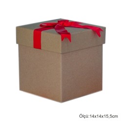 Natural Kraft Straw Square Gift Box - 4