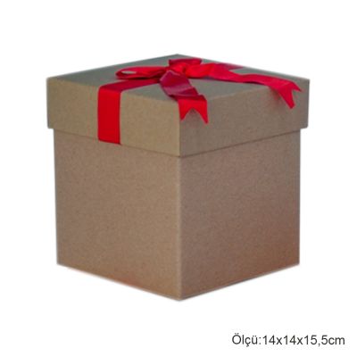 Natural Kraft Straw Square Gift Box - 4