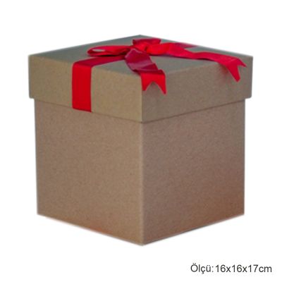 Natural Kraft Straw Square Gift Box - 5