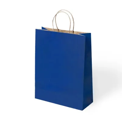 Navy Blue Paper Bags with Twisted Handles - 1