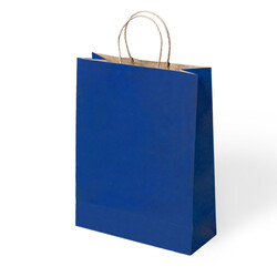 Navy Blue Paper Bags with Twisted Handles - 1