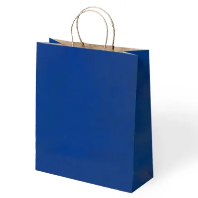 Navy Blue Paper Bags with Twisted Handles - 1