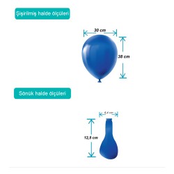 Navy Blue Pastel Balloons 12