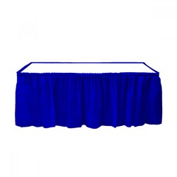 Navy Blue Plastic Table Skirt - 2