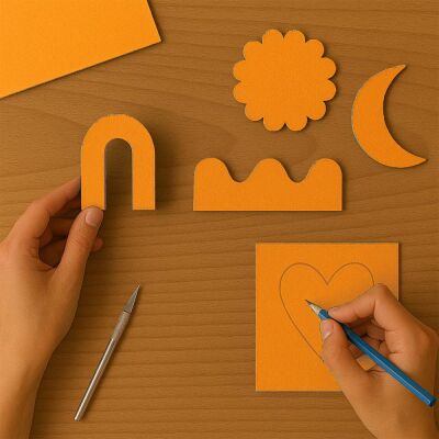 Orange Cardboard - 1