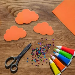 Orange EVA Craft Foam Sheet - 1
