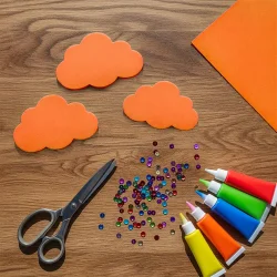 Orange EVA Craft Foam Sheet - 1